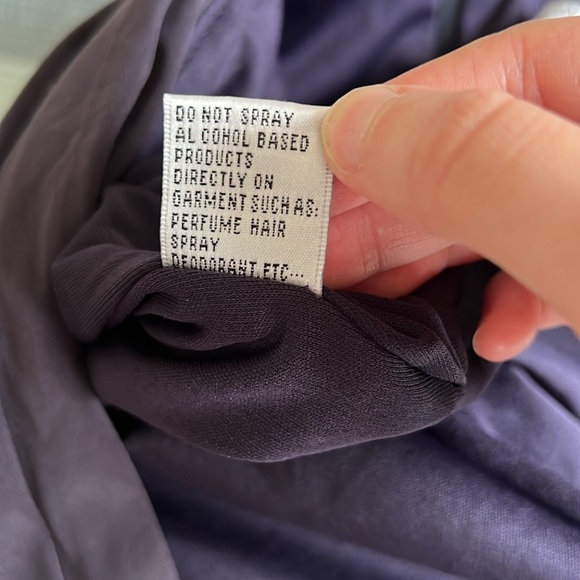 Ieena for Mac Duggal Foldover Off-the-Shoulder Slit Gown in Charcoal Size 10 - Picture 11 of 11